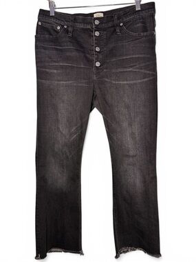 J. Crew Billie demi-boot crop jean in black size 31